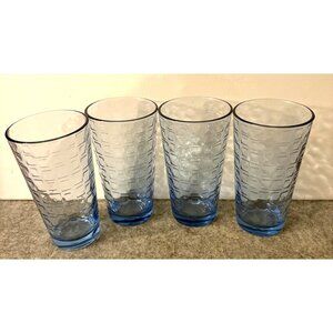 Set of 4 Vintage Blue Pasabahce Tumblers  # 3339